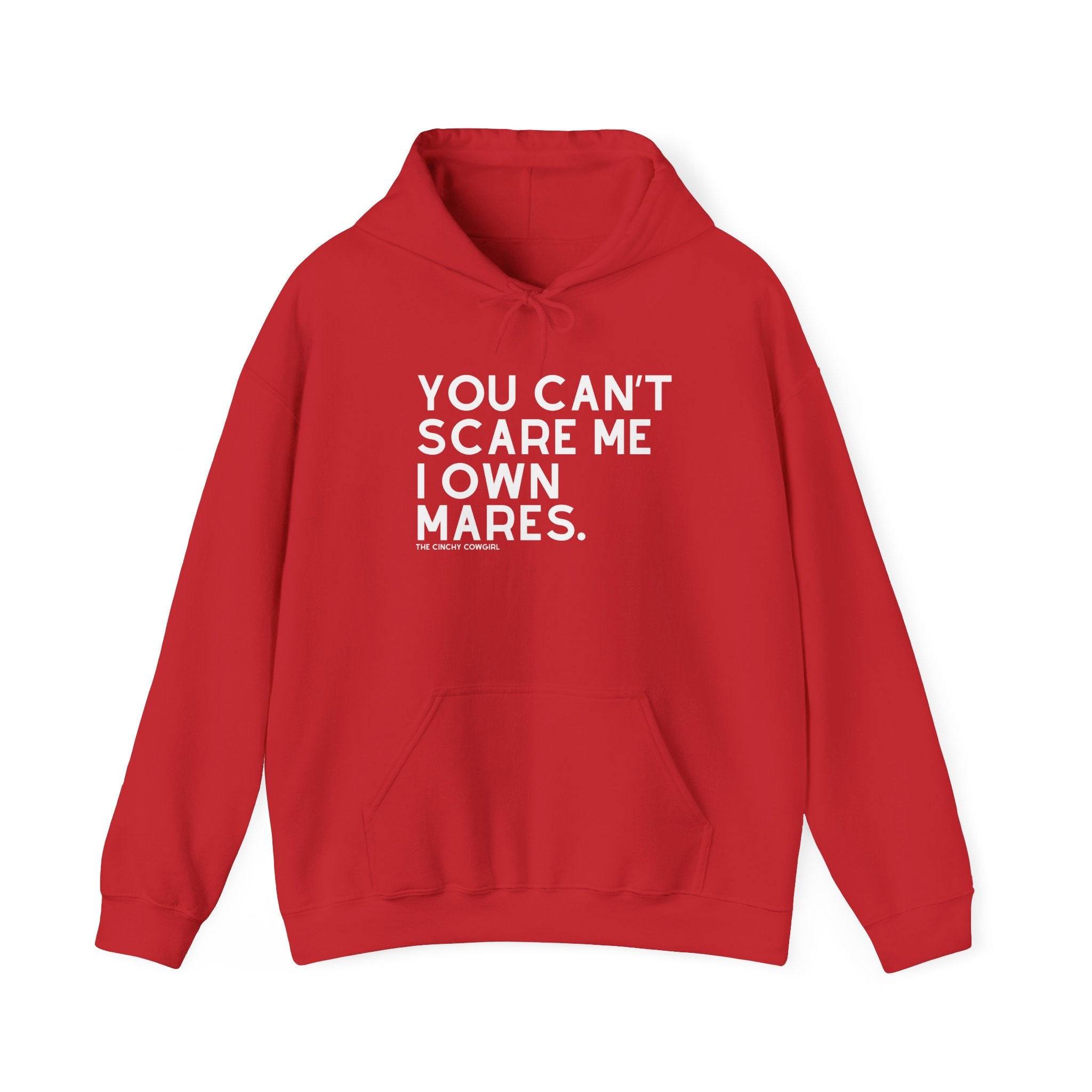 You Can't Scare Me I Own Mares Hoodie Hoodie The Cinchy Cowgirl - Print Red S