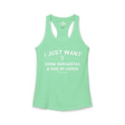 I Just Want to Drink Margaritas And Ride My Horse Tank Top Tank Top The Cinchy Cowgirl - Print XS Solid Mint