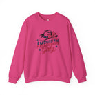 American Girly Fleece Pullover Sweatshirt The Cinchy Cowgirl - Print S Heliconia