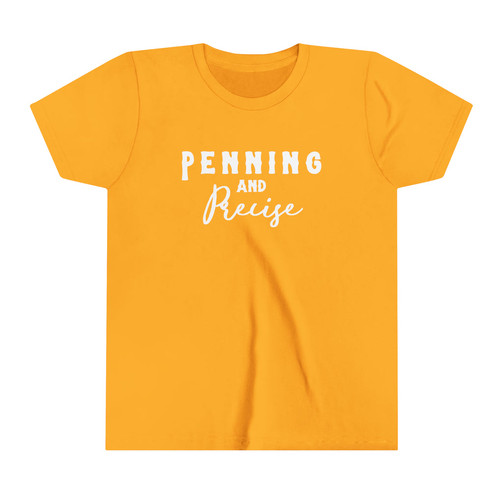 Penning & Precise Youth tee Gold