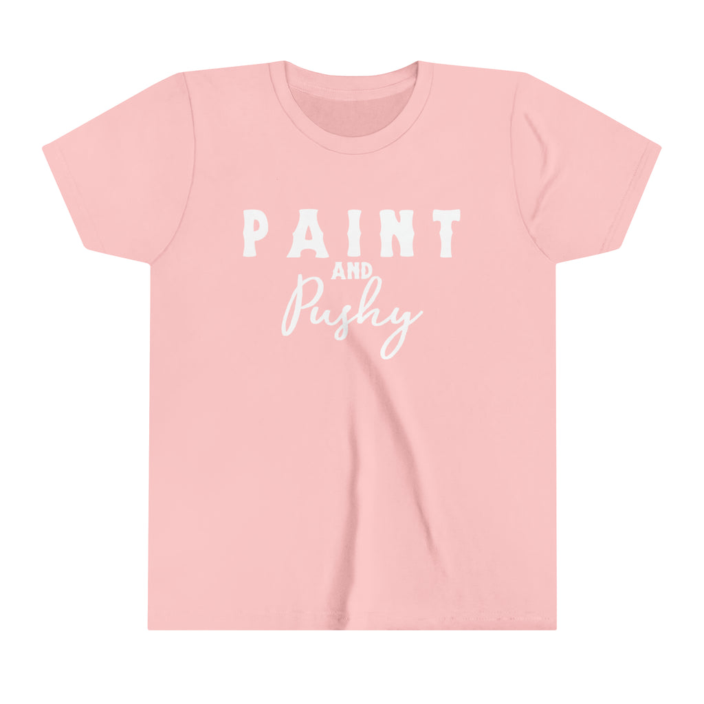 Paint & Pushy Youth Tee Pink