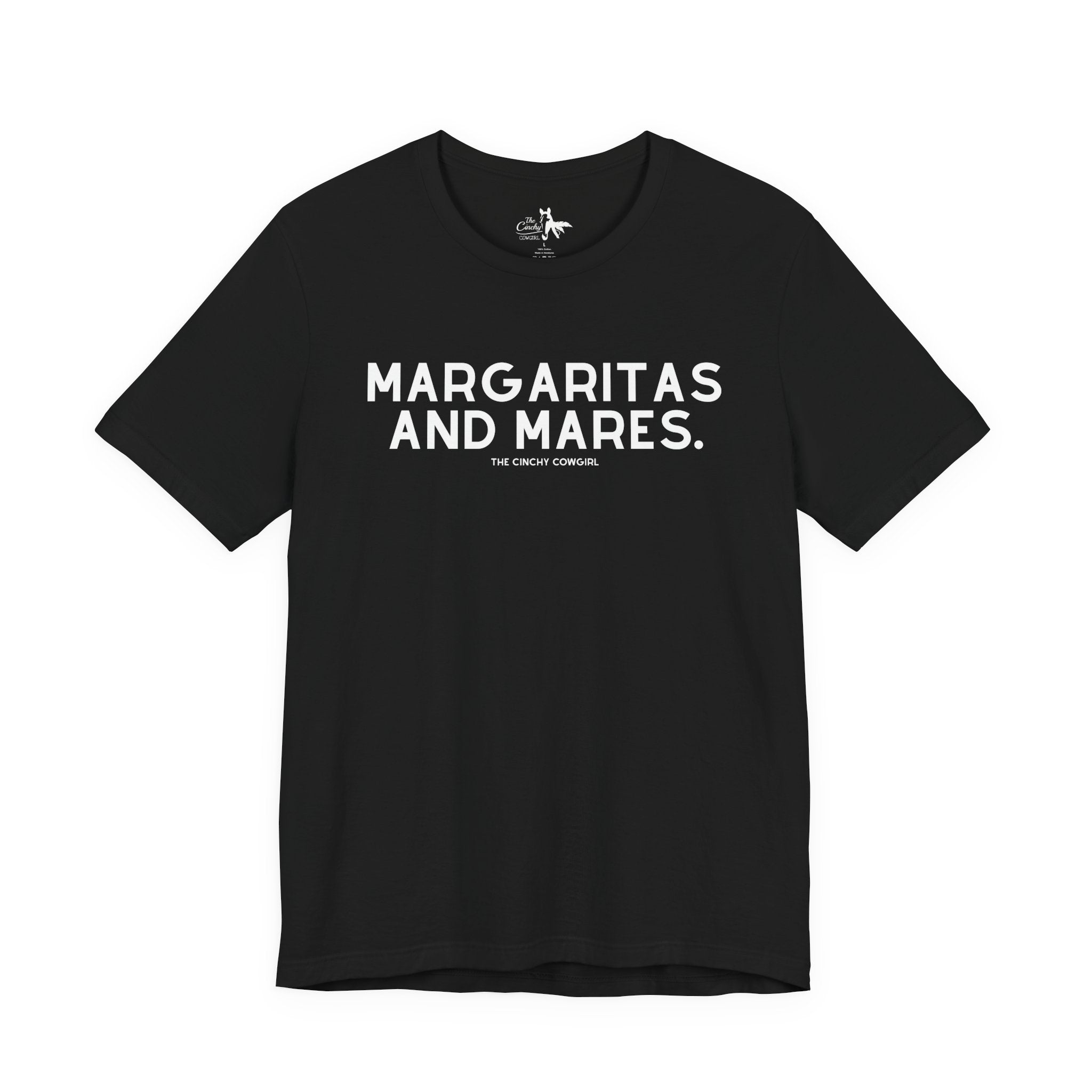 Margaritas & Mares Short Sleeve Tee T-Shirt The Cinchy Cowgirl - Print Black XS