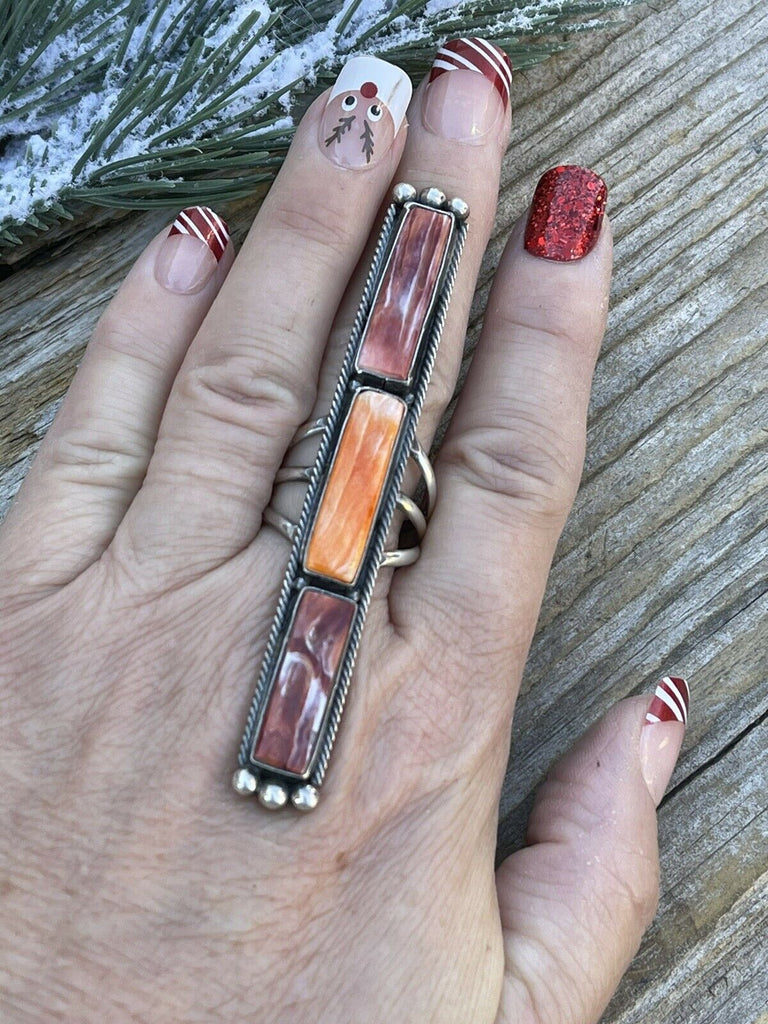 Spiny Stacked Statement Ring NT jewelry Nizhoni Traders LLC   