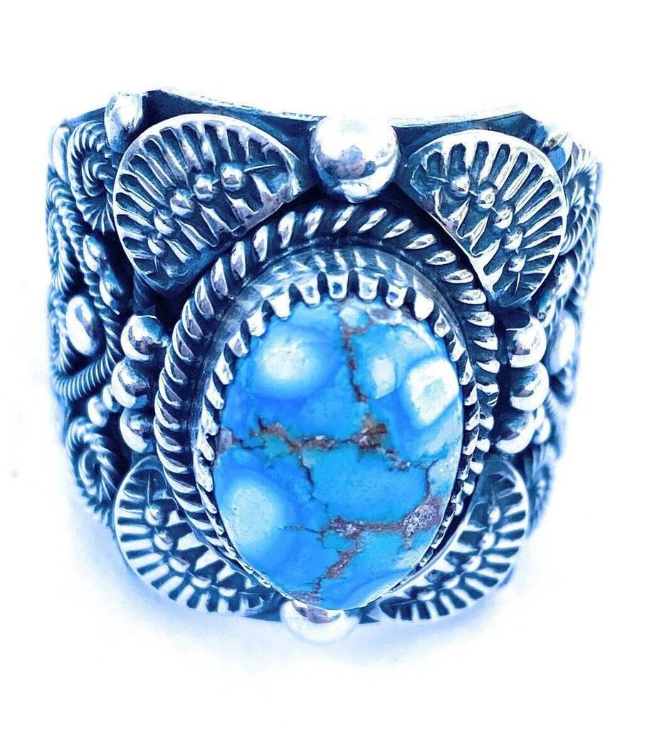 Golden Hills Silversmith Turquoise Ring NT jewelry Nizhoni Traders LLC   