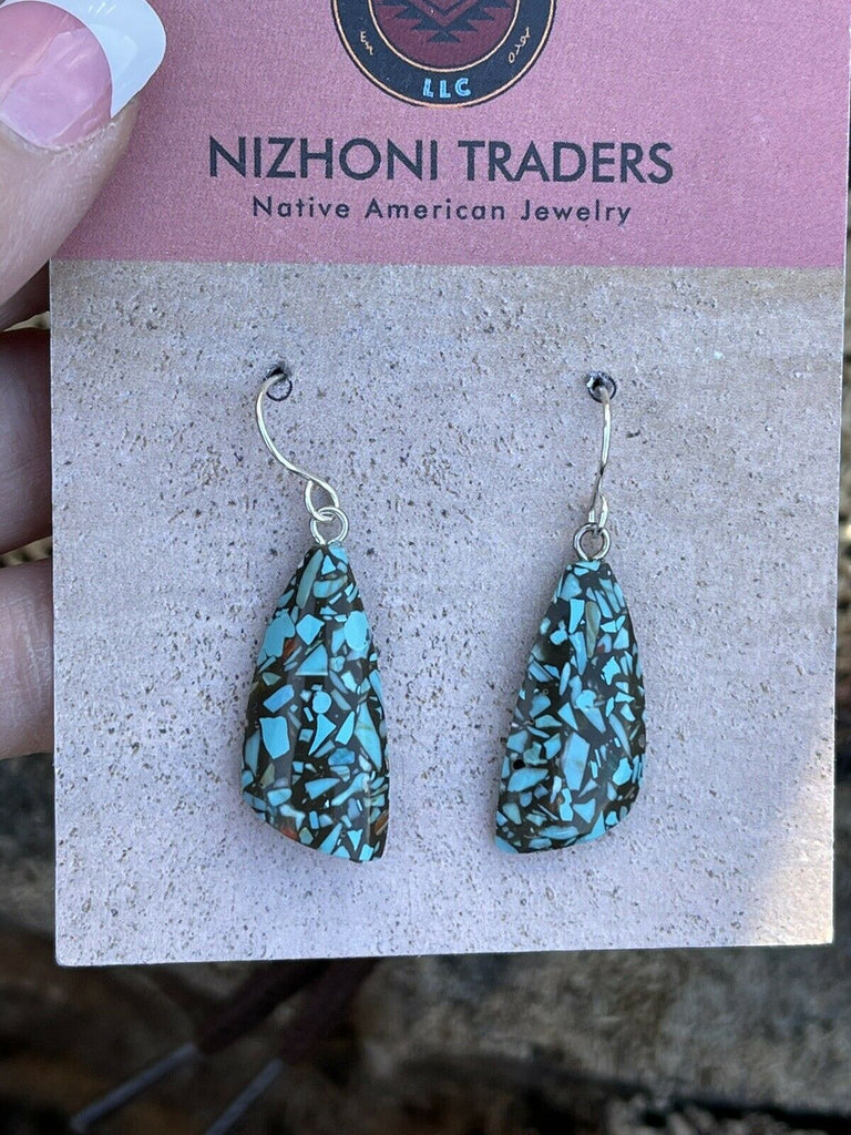 Specks of the Southwest Dangle Earrings NT jewelry Nizhoni Traders LLC   