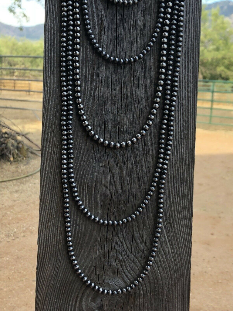 6mm Navajo Pearl Necklace NT jewelry Nizhoni Traders LLC   
