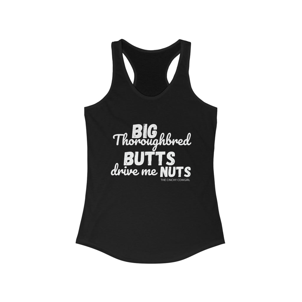 Thoroughbred Butts Racerback Tank tcc graphic tee Printify S Solid Black 