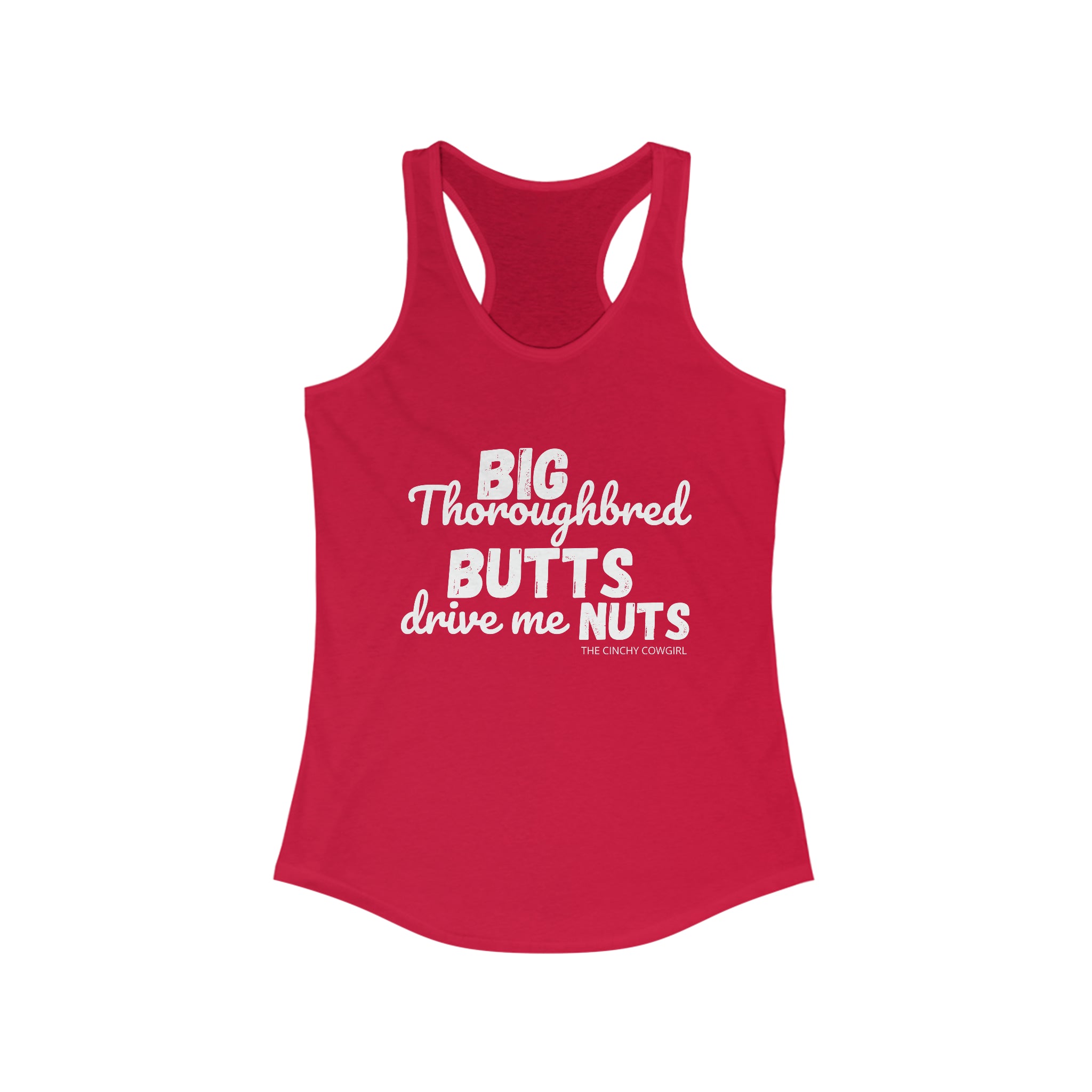 Thoroughbred Butts Racerback Tank tcc graphic tee Printify XS Solid Red