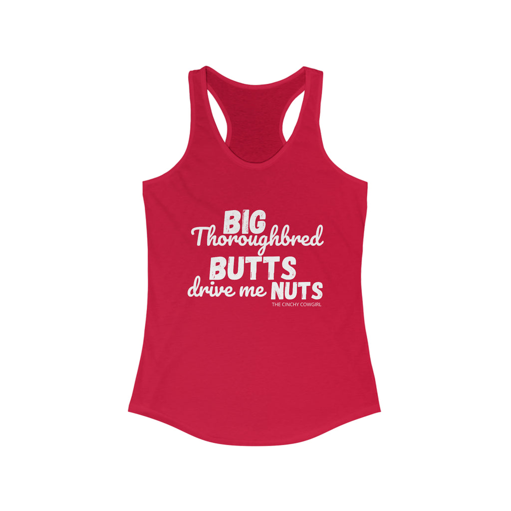 Thoroughbred Butts Racerback Tank tcc graphic tee Printify S Solid Red 