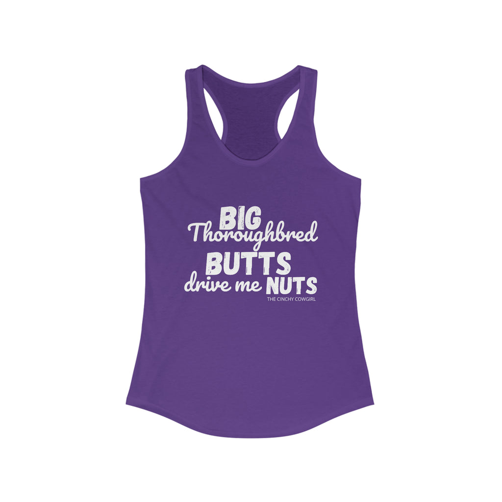 Thoroughbred Butts Racerback Tank tcc graphic tee Printify XS Solid Purple Rush 