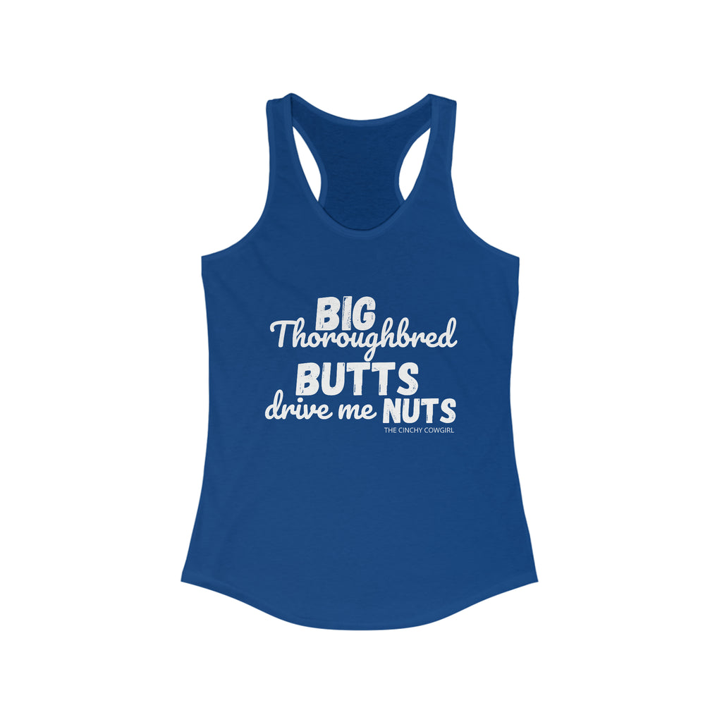 Thoroughbred Butts Racerback Tank tcc graphic tee Printify XS Solid Royal 