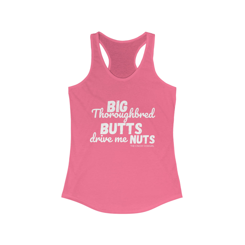Thoroughbred Butts Racerback Tank tcc graphic tee Printify XS Solid Hot Pink 