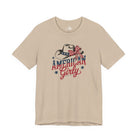 Patriotic American Girly Short Sleeve Tee Graphic Tee The Cinchy Cowgirl - Print Tan XS