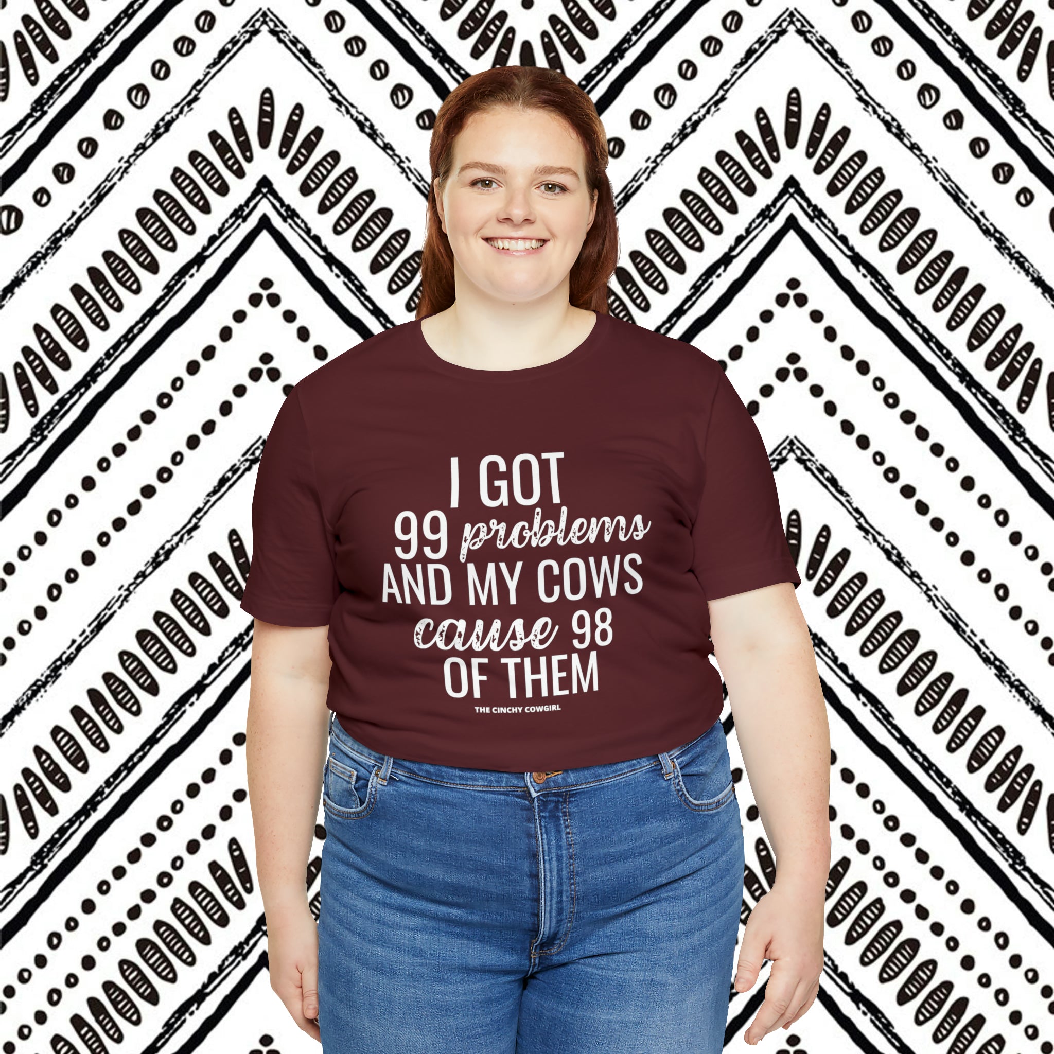 Cow Problems Short Sleeve Tee tcc graphic tee Printify   