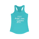 Just Chasin' Cows Racerback Tank tcc graphic tee Printify XS Solid Tahiti Blue