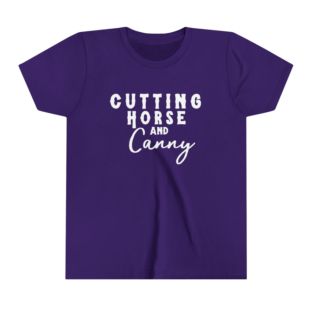 Cutting Horse & Canny Youth Tee Purple
