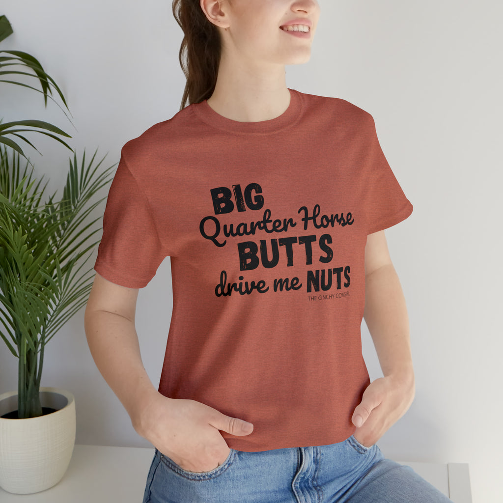 Quarter Horse Butts Short Sleeve Tee tcc graphic tee Printify Heather Clay XS 