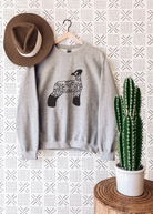 Squash Blossom Show Lamb Crewneck Sweatshirt Pullover The Cinchy Cowgirl   
