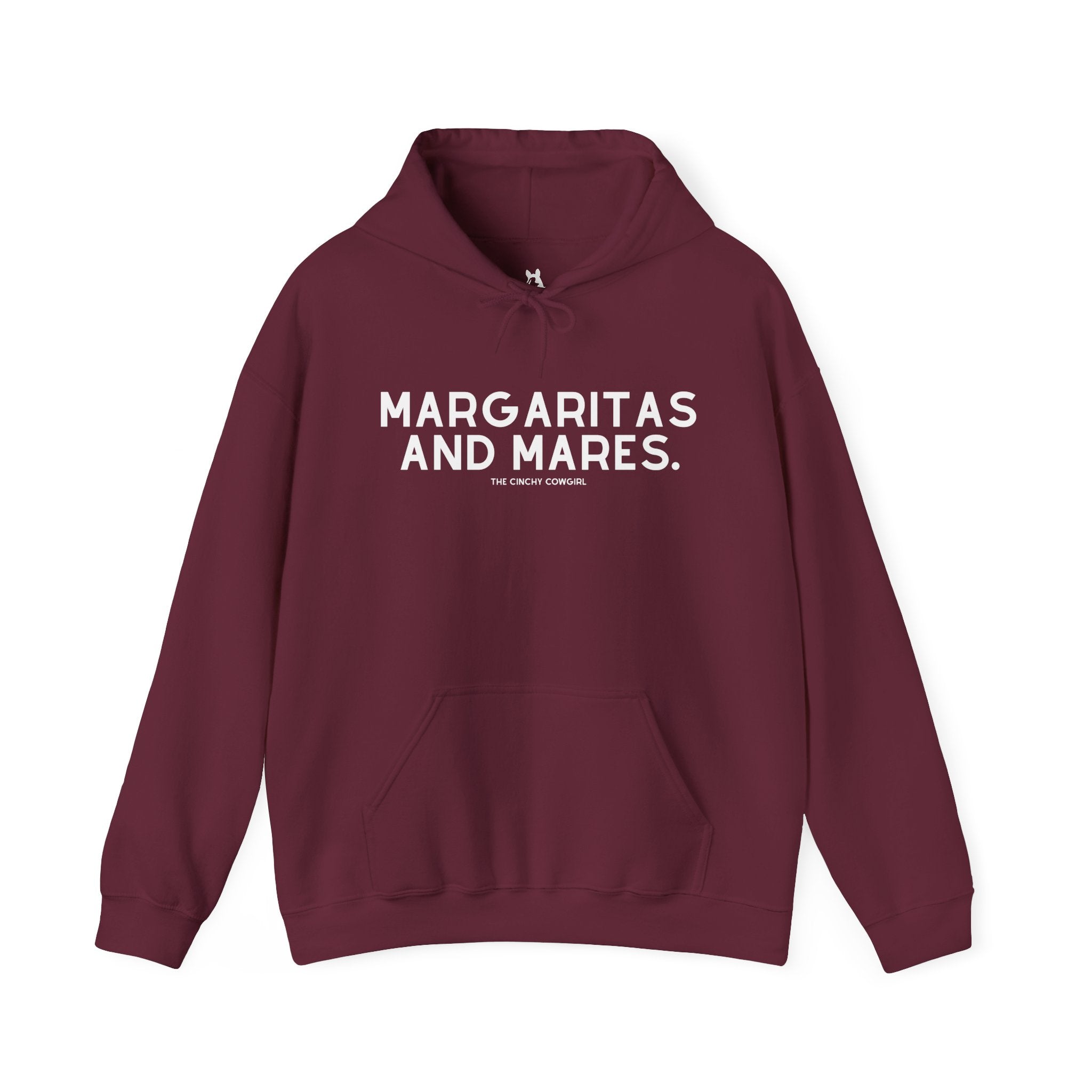 Margaritas And Mares Hoodie Hoodie The Cinchy Cowgirl - Print Maroon S