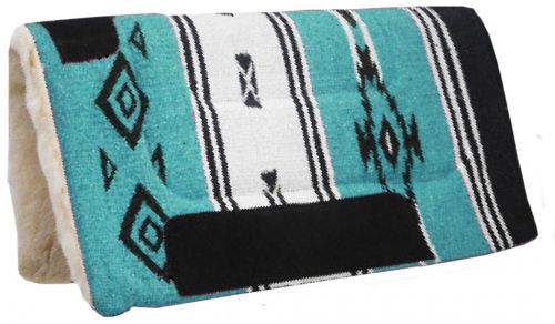 Woven Acrylic Top Saddle Pad western saddle pad Shiloh Teal  