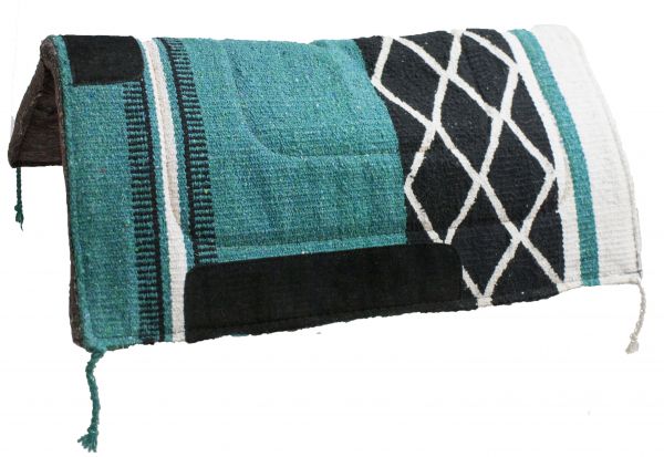 Diamond Design Acrylic Top Saddle Pad western saddle pad Shiloh Teal  