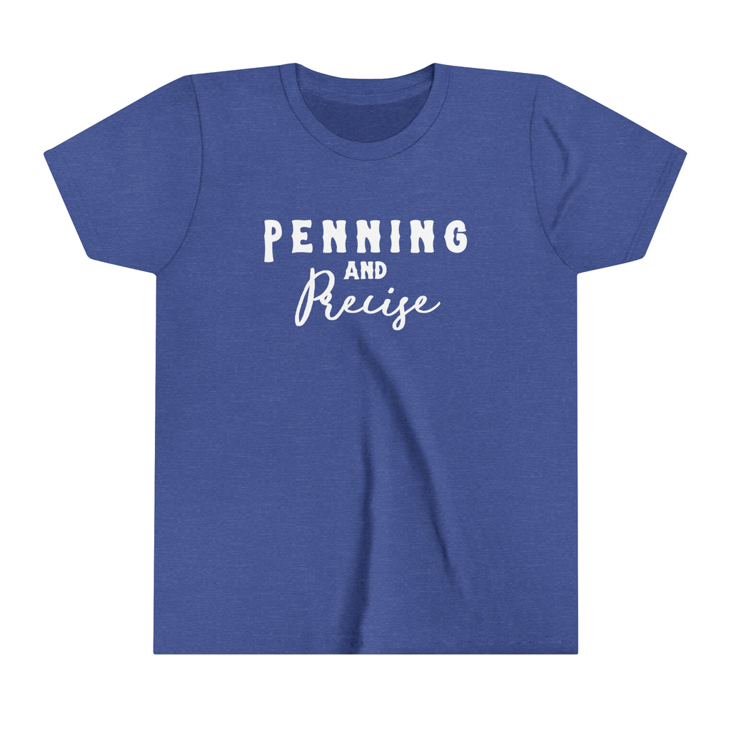 Penning & Precise Youth tee Royal
