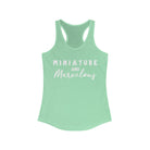 Miniature & Marvelous Racerback Tank Horse Color Shirts Printify XS Solid Mint 