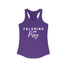Palomino & Pissy Racerback Tank Horse Color Shirts Printify XS Solid Purple Rush 