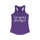 Palomino & Powerful Racerback Tank Horse Color Shirts Printify XS Solid Purple Rush 