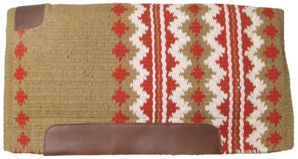 Tan & Red New Zealand Wool Cutter Saddle Pad western saddle pad Shiloh   