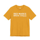 Red Mares Break Souls Short Sleeve Tee T-Shirt The Cinchy Cowgirl - Print Mustard XS