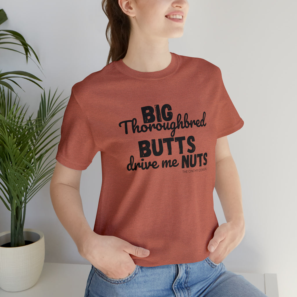 Thoroughbred Butts Short Sleeve Tee tcc graphic tee Printify Heather Clay XS 