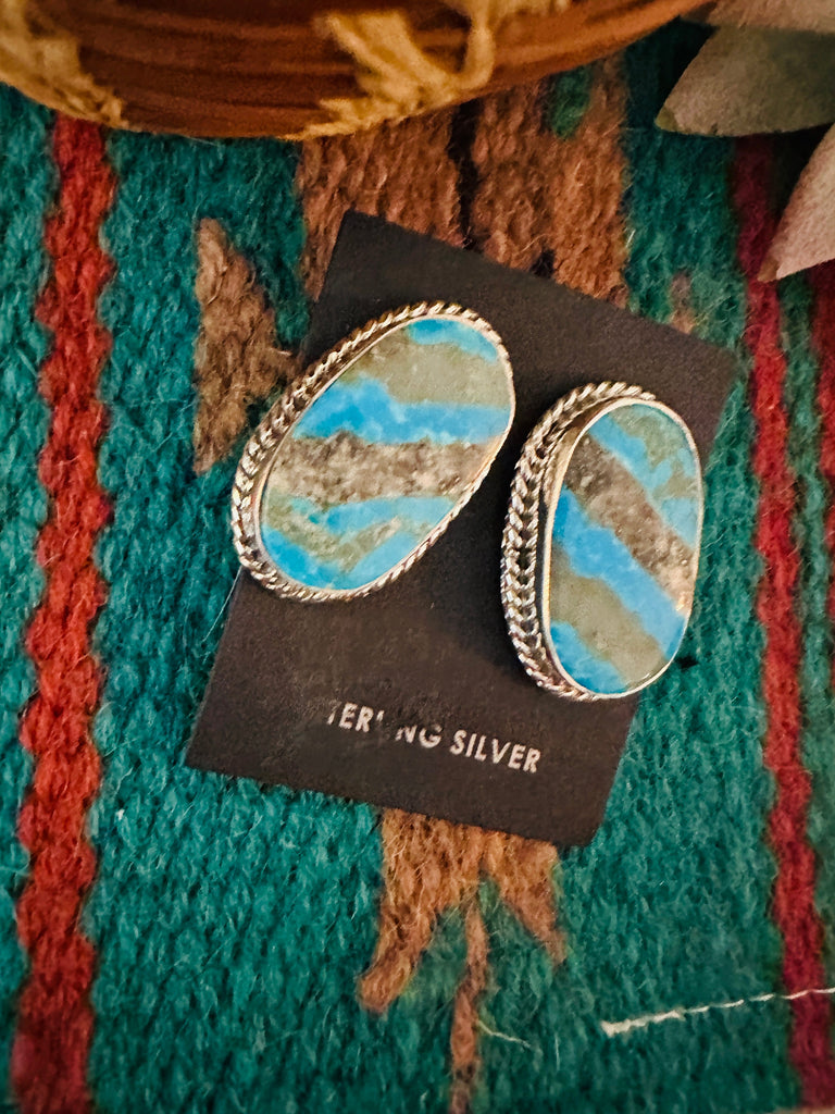 Cowgirl River Run Post Earrings NT jewelry Nizhoni Traders LLC   