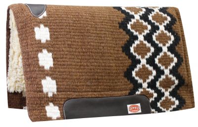 Wool Top Cutter Saddle Pad western saddle pad Shiloh Brown  