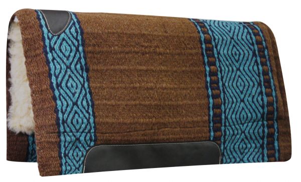 Wool Top Cutter Kodel Saddle Pad western saddle pad Shiloh Turquoise  