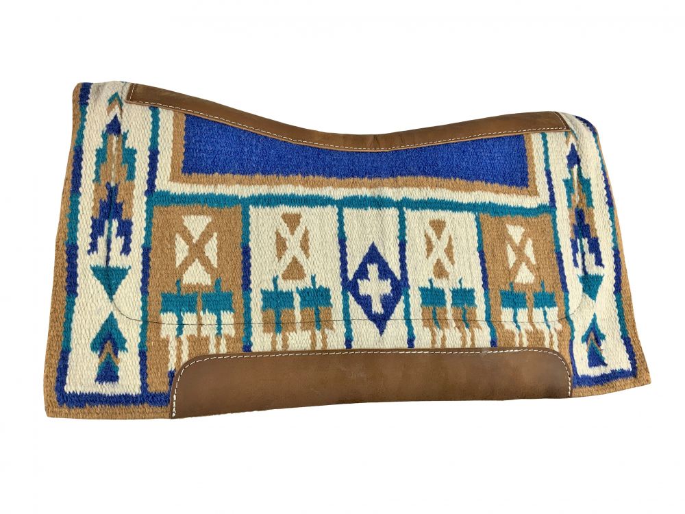 Blue & Tan Memory Felt Saddle Pad western saddle pad Shiloh   