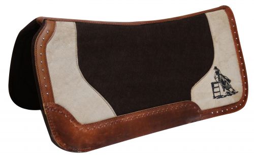 Dark Brown Barrel Racer Embroidery Saddle Pad western saddle pad Shiloh