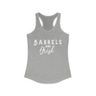 Barrels & Brisk Racerback Tank Horse Riding Discipline Tee Printify XS Heather Grey 