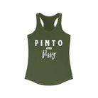 Pinto & Pissy Racerback Tank Horse Color Shirts Printify XS Solid Military Green 