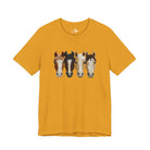 Faux Crochet Horses Short Sleeve Tee Graphic Tee The Cinchy Cowgirl - Print Mustard XS