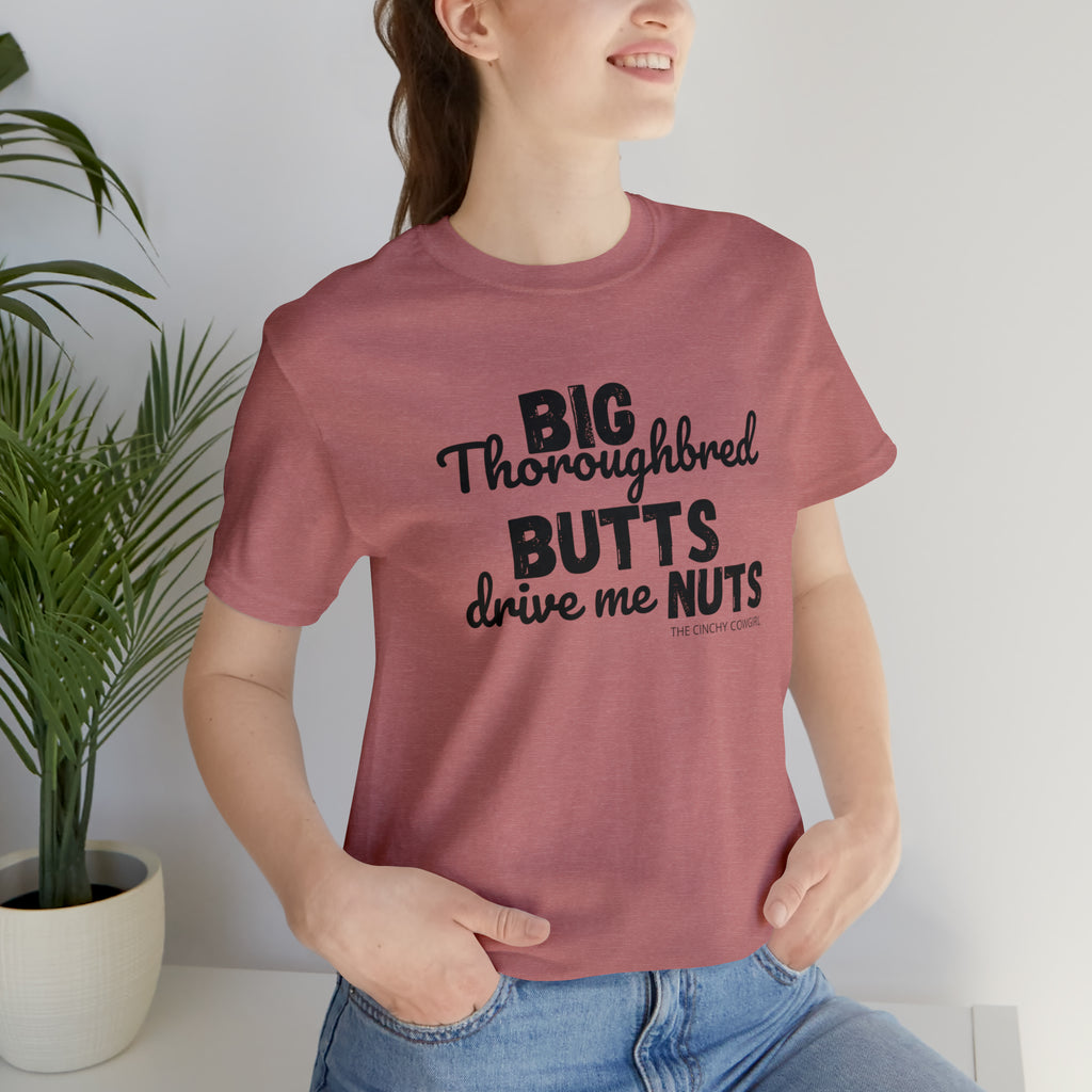 Thoroughbred Butts Short Sleeve Tee tcc graphic tee Printify Heather Mauve XS 