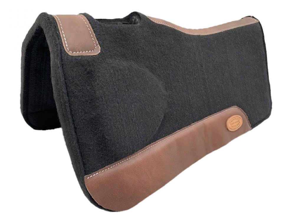 Black Felt Built Up Saddle Pad western saddle pad Shiloh   