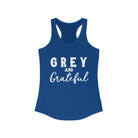 Grey & Grateful Racerback Tank Horse Color Shirts Printify XS Solid Royal 