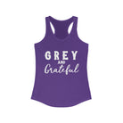 Grey & Grateful Racerback Tank Horse Color Shirts Printify XS Solid Purple Rush 