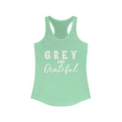 Grey & Grateful Racerback Tank Horse Color Shirts Printify XS Solid Mint 