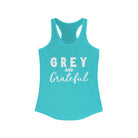 Grey & Grateful Racerback Tank Horse Color Shirts Printify XS Solid Tahiti Blue 