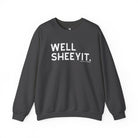 Well Sheeyit Fleece Pullover Sweatshirt The Cinchy Cowgirl - Print S Dark Heather