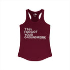Y'All Forgot Your Groundwork Tank Top Tank Top The Cinchy Cowgirl - Print XS Solid Cardinal Red
