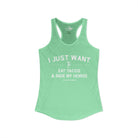 I Just Want To Eat Tacos And Ride My Horse Tank Top Tank Top The Cinchy Cowgirl - Print XS Solid Mint