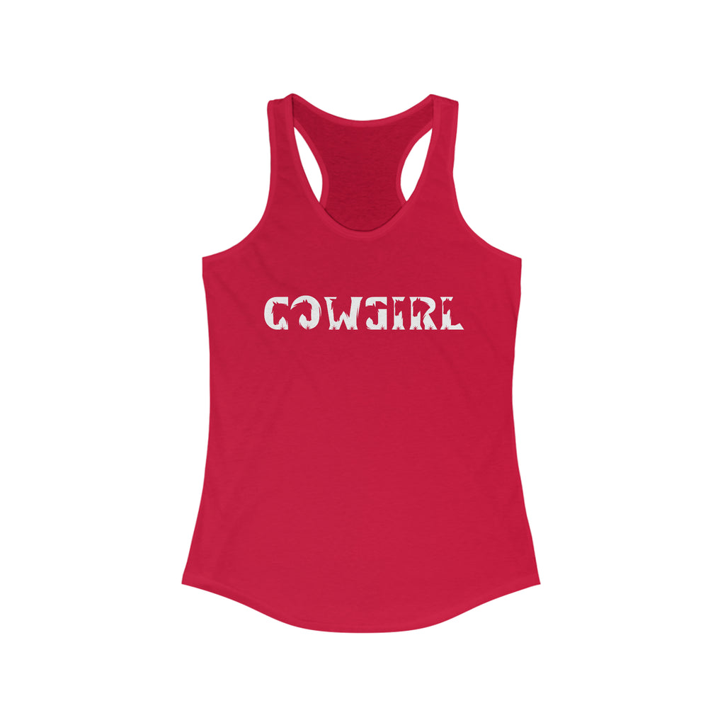 Cowgirl Racerback Tank tcc graphic tee Printify S Solid Red 